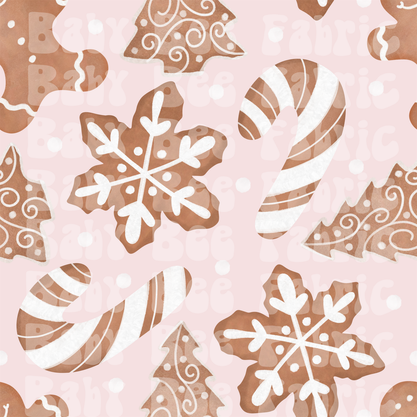 Watercolor gingerbread pink