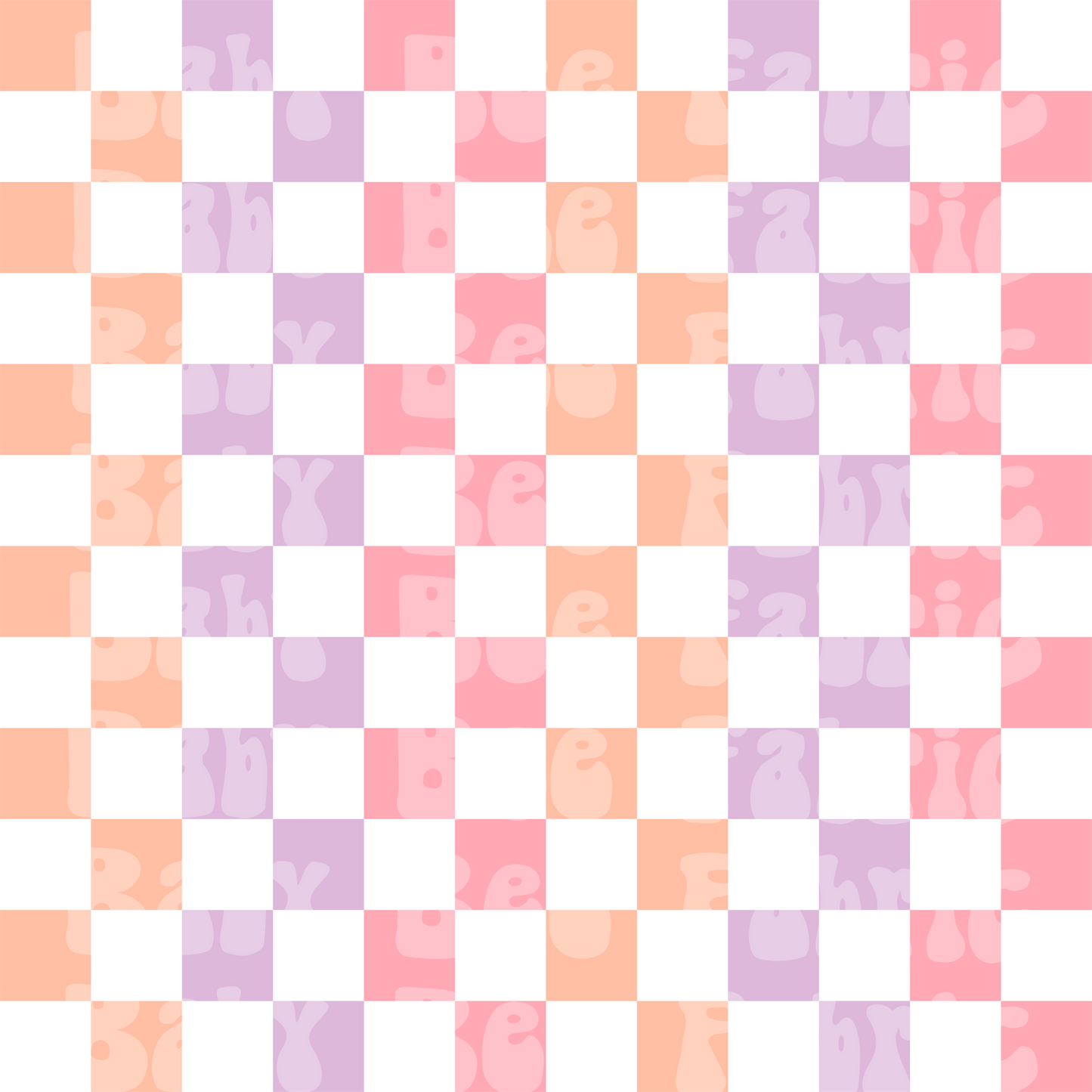 Purple- Orange- Pink Check