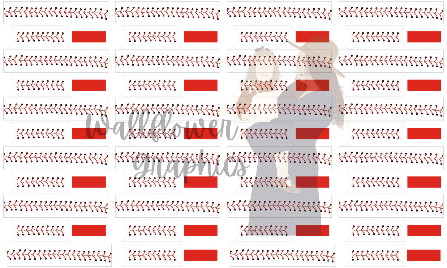 3 Piece Baseball Bow