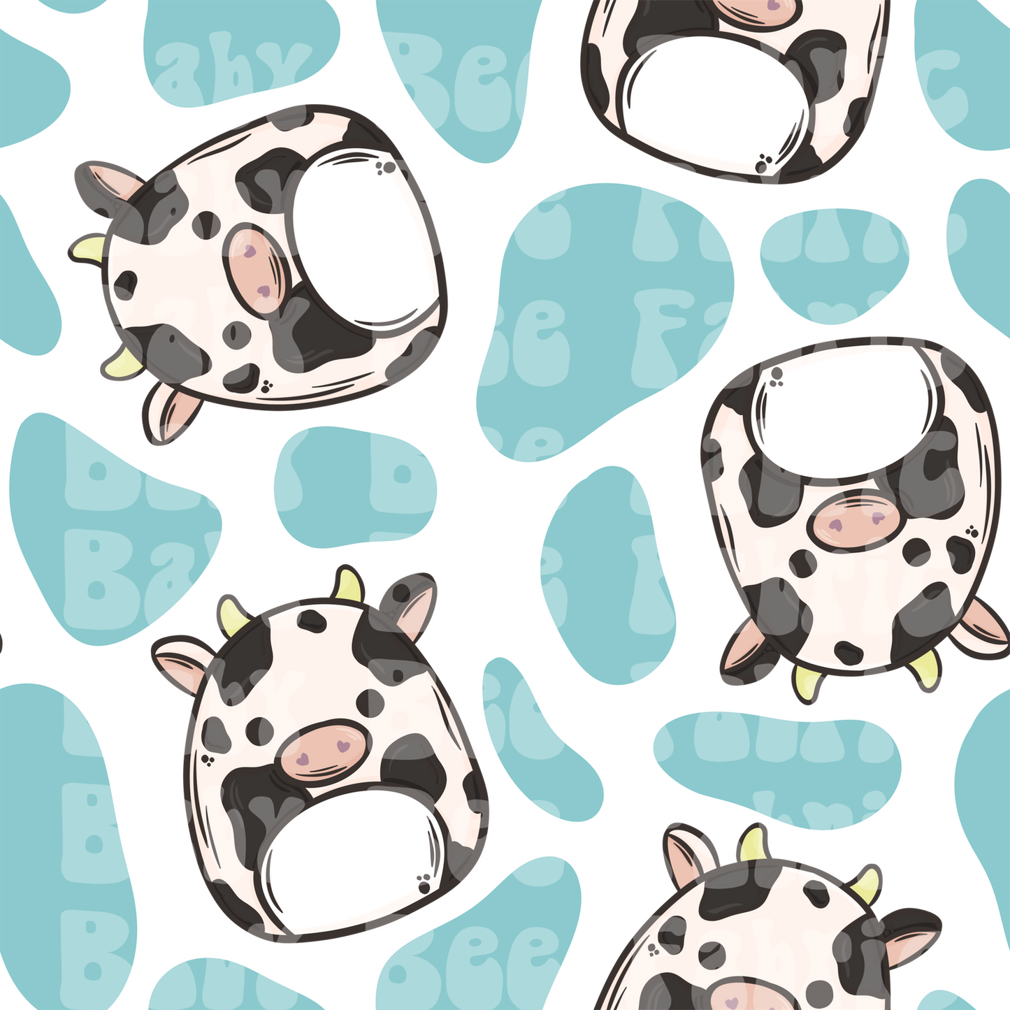 Black, White & Blue Cow Squish