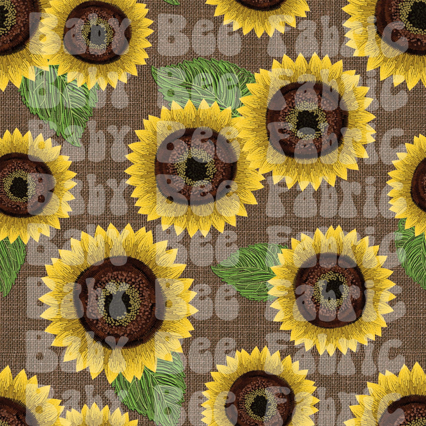 Embroidered Sunflowers