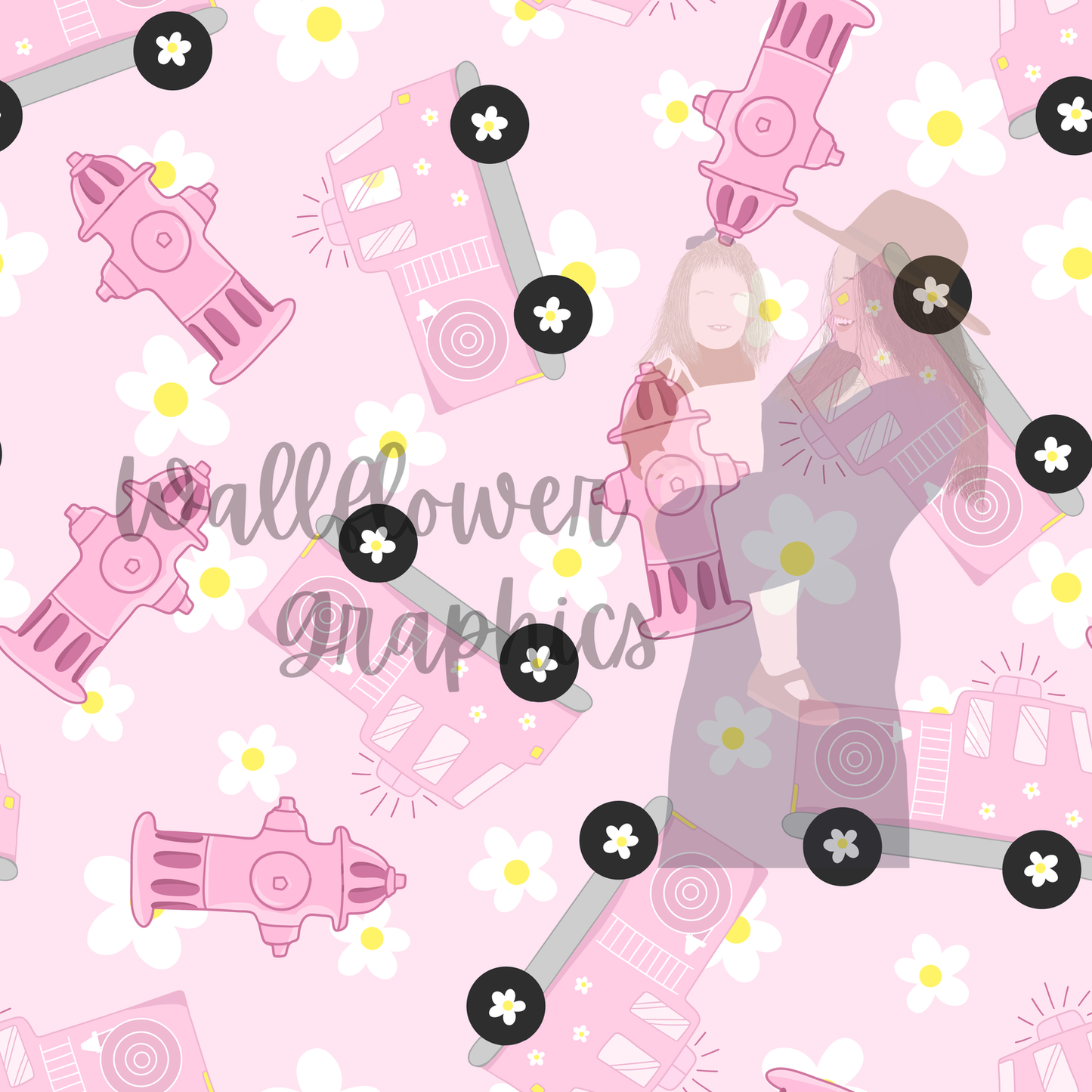 Cutesy Daisy Firetrucks