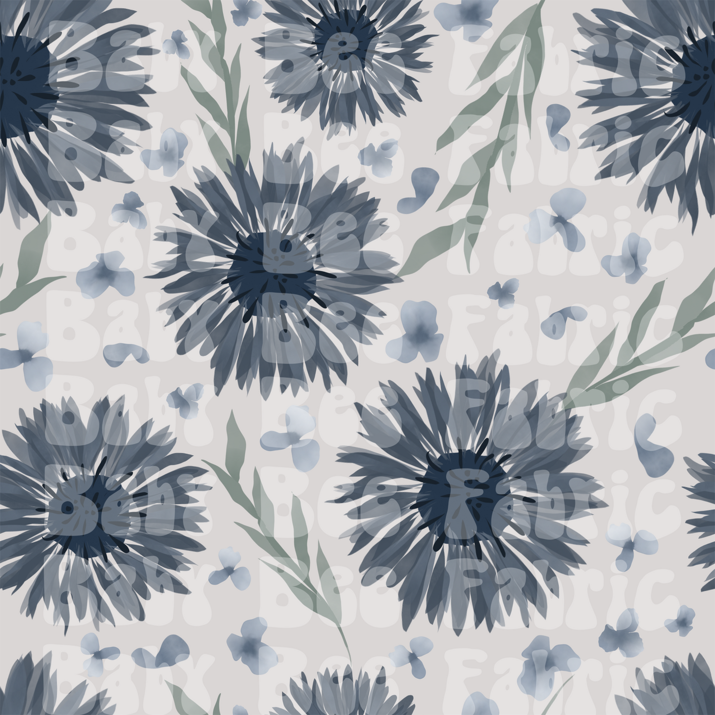 Watercolor cornflowers