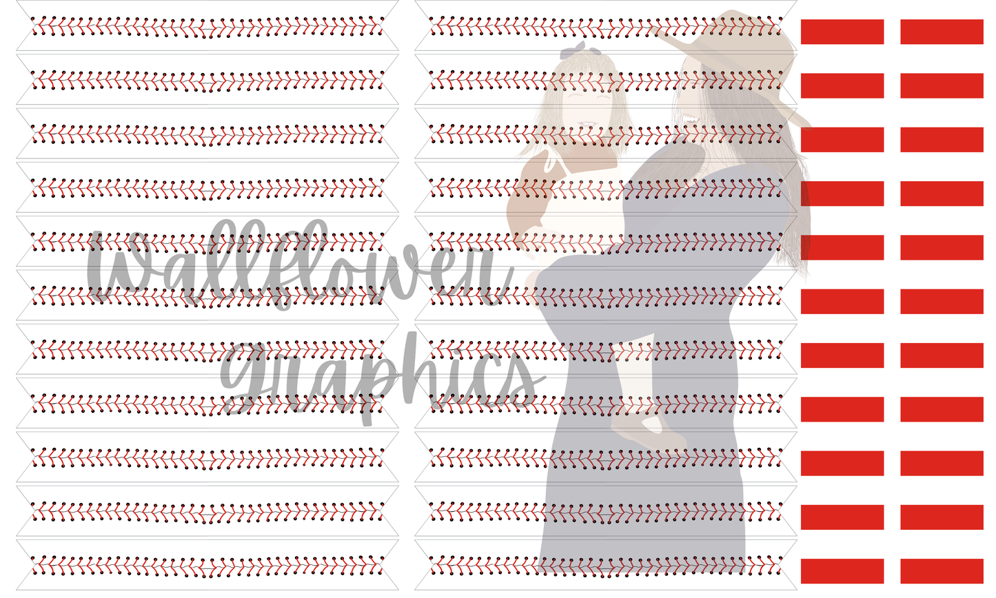 Large Baseball Sailor Bow