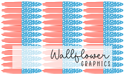 Light Blue Stars and Stripes Knotted Headband Yard Wide Rib