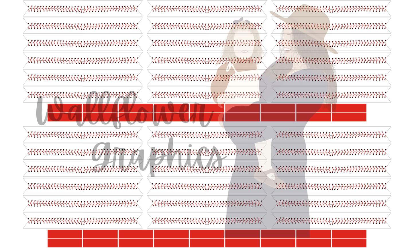 Medium Baseball Sailor Bow