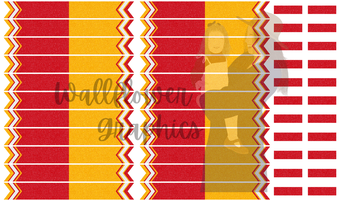 Red and Gold Glitter Large Sailors