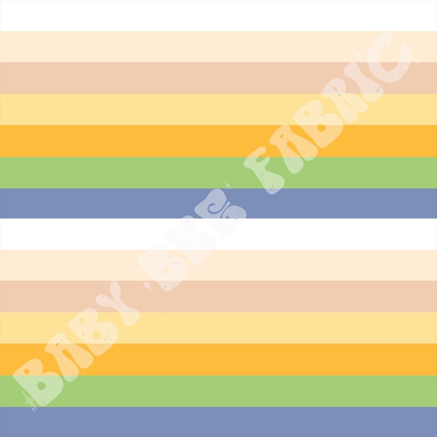 Cartoon Friends Blue Stripes