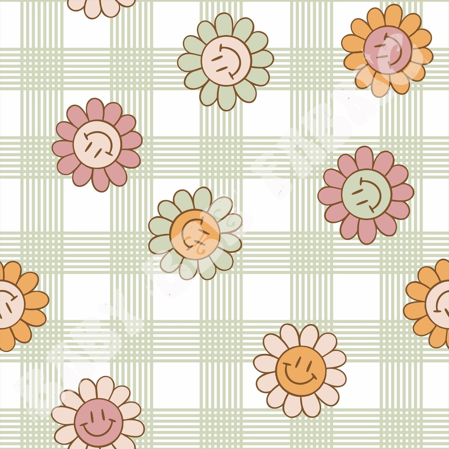 Smiley Plaid Daisys