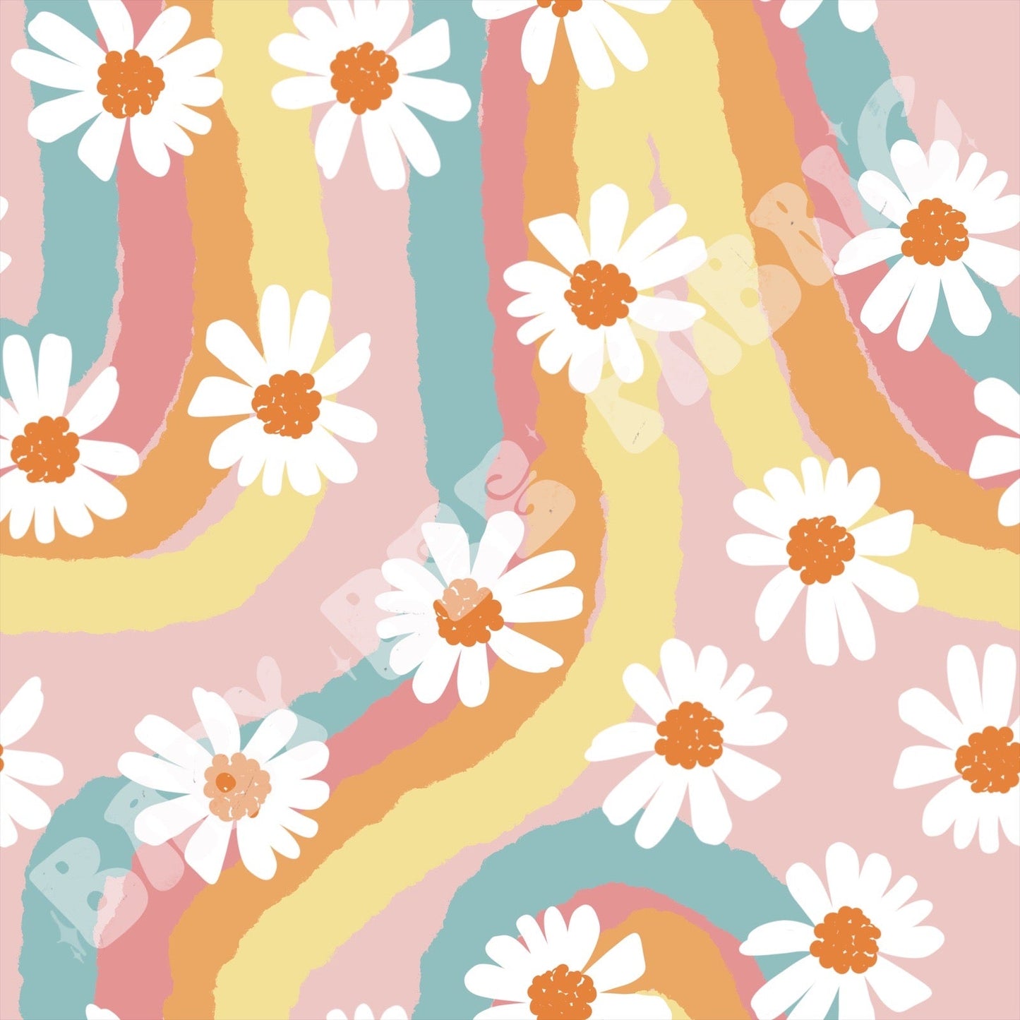 Pastel Daisy Rainbow