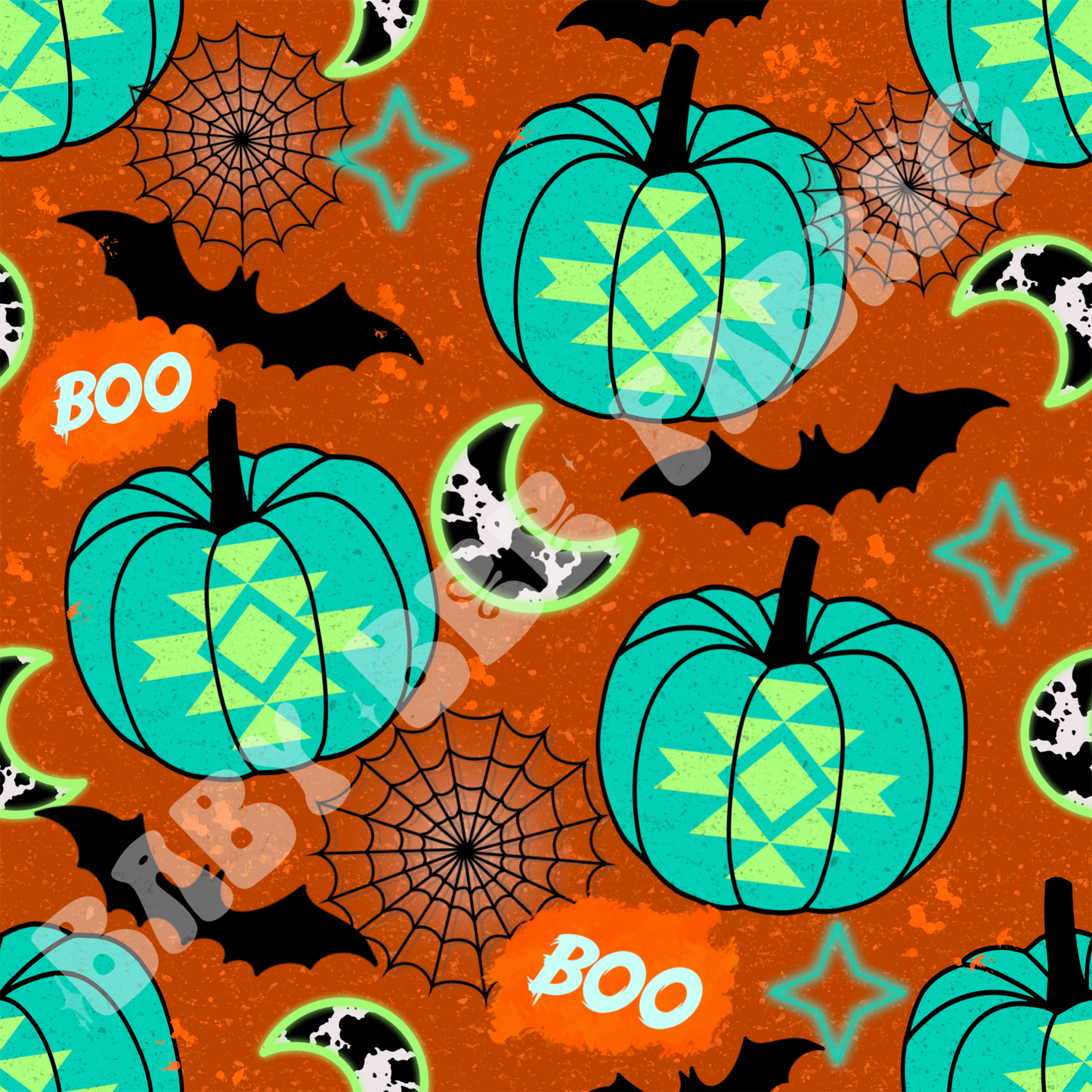 Teal Western Halloween