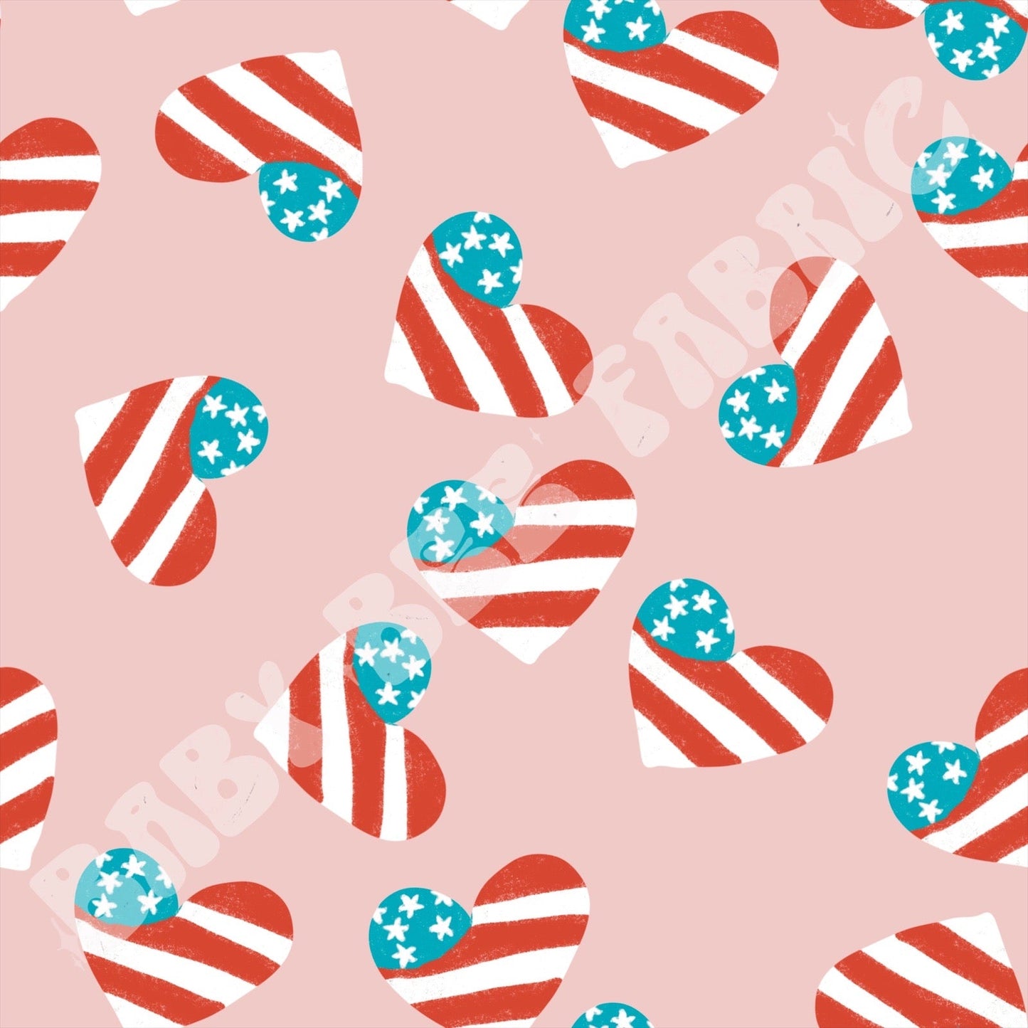 4th Of July Hearts Pink