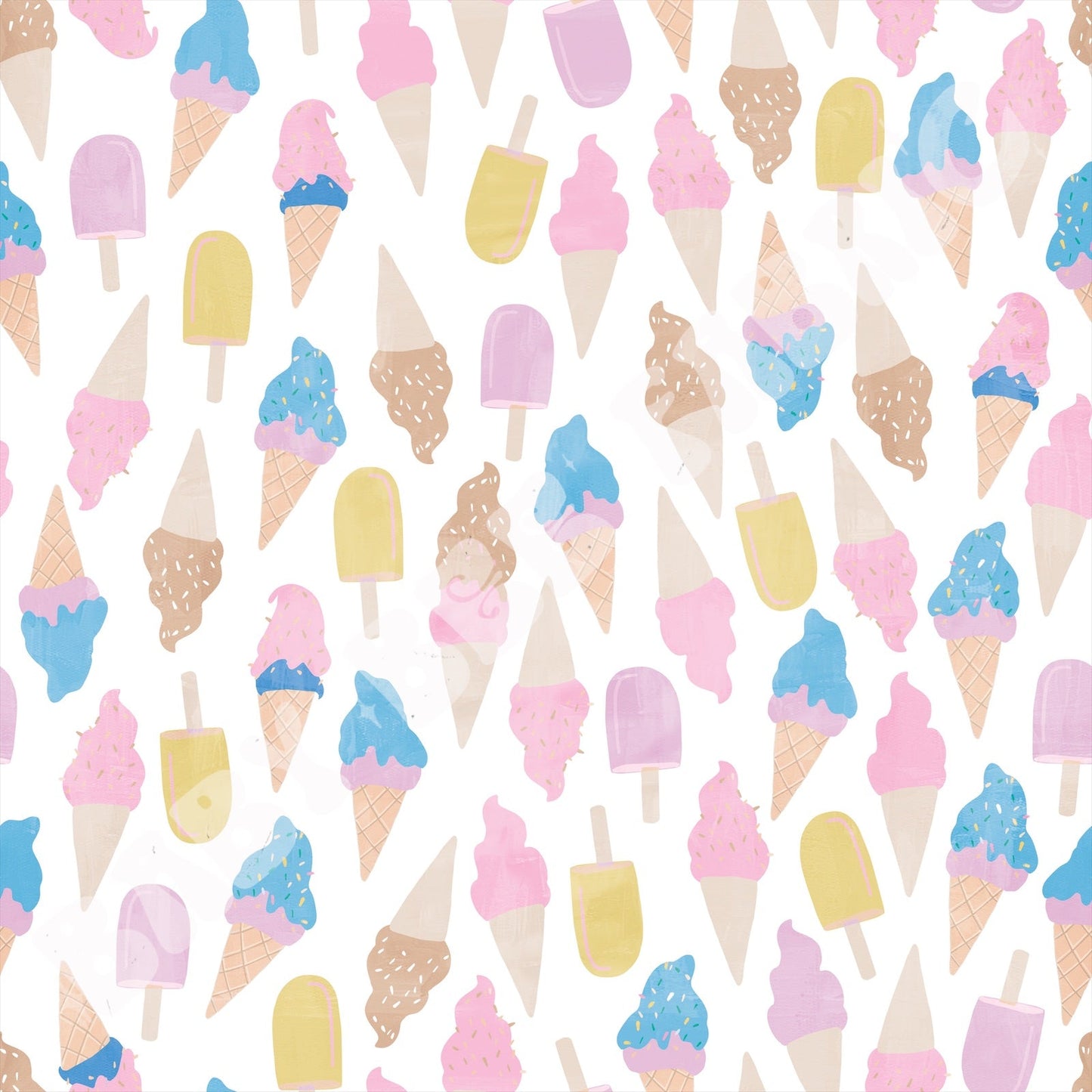 Ice Cream Pastel White