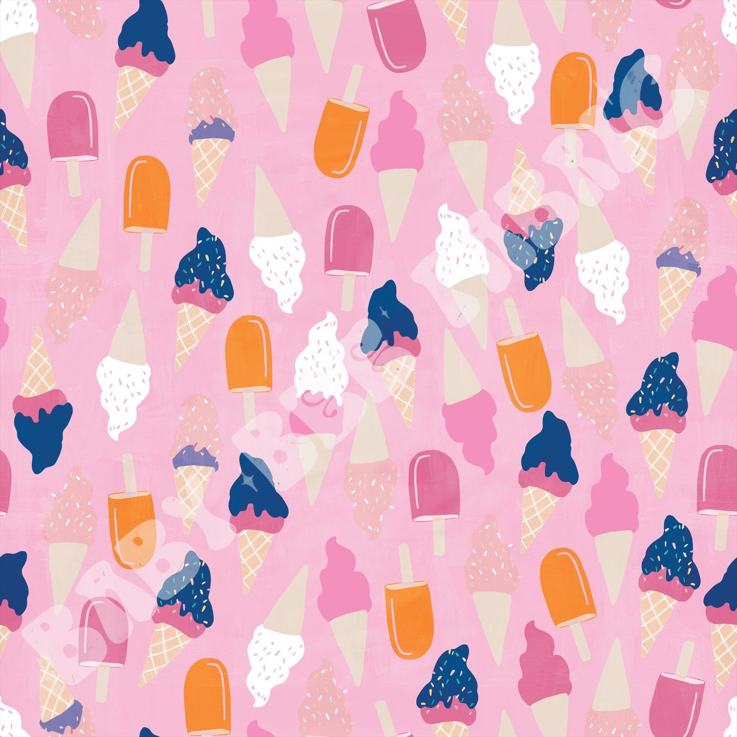 Bright Ice Cream Pink