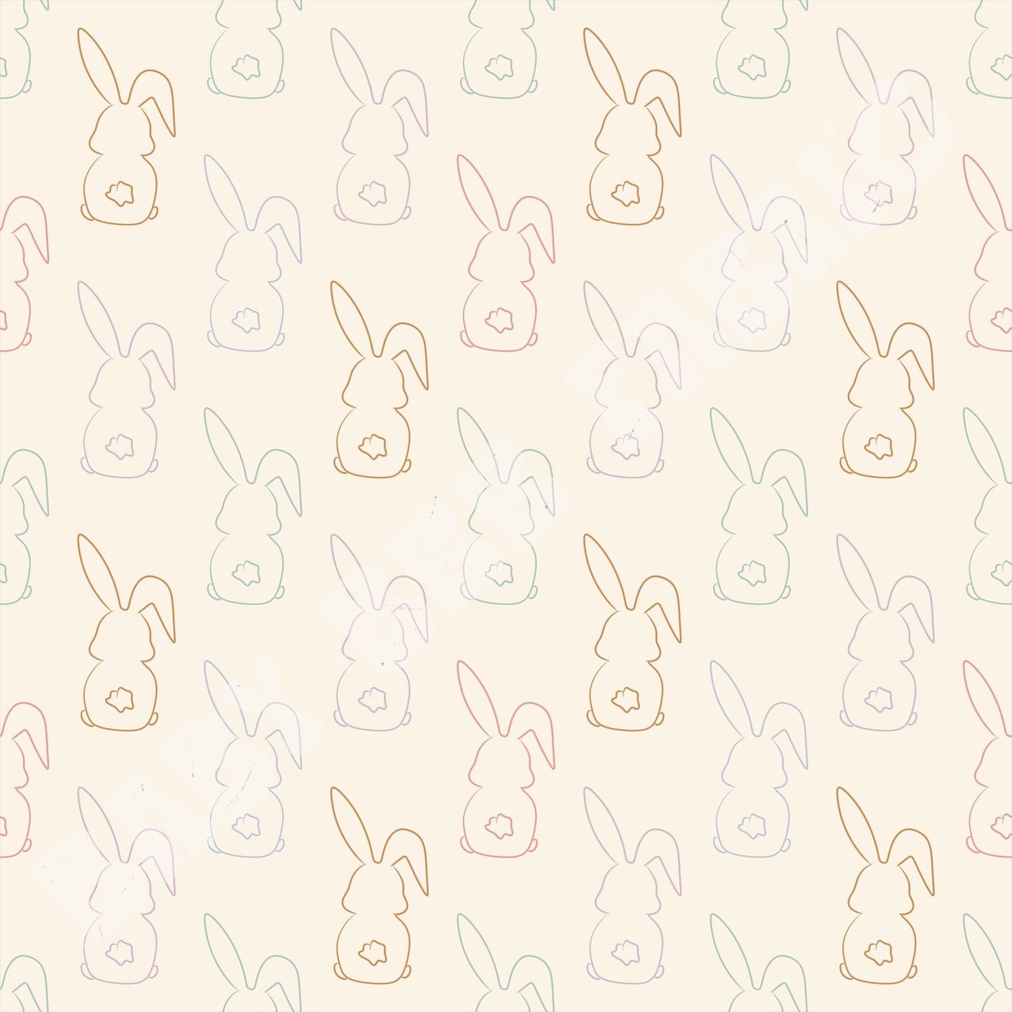 Easter Bunnies Outline