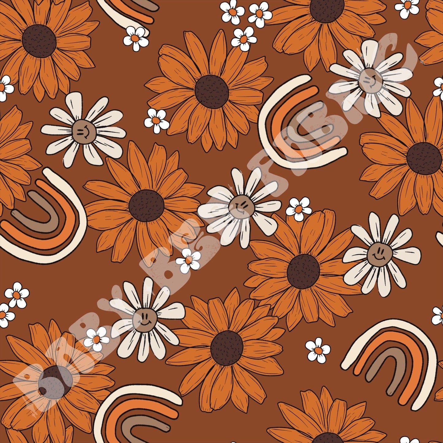 Retro Sunflower Rainbows