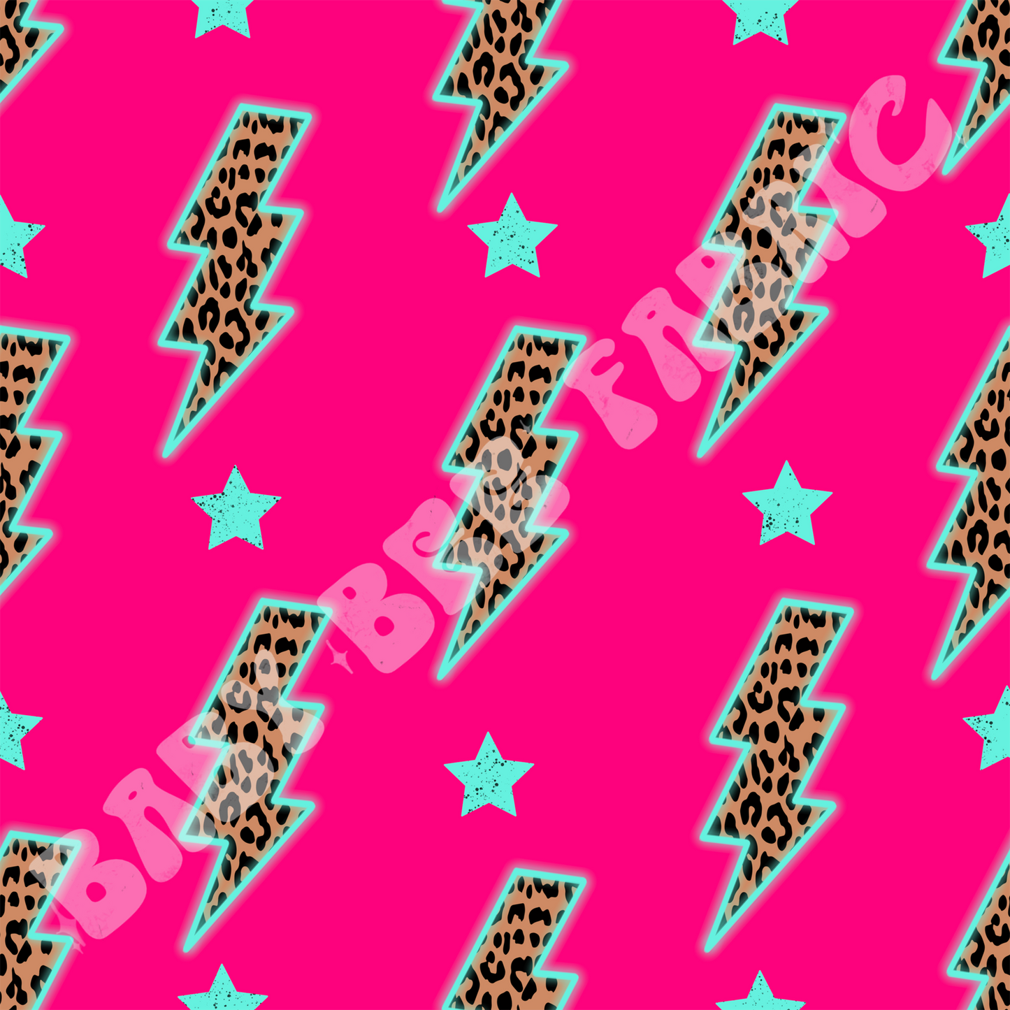 Pink Cheetah Lightning Bolts