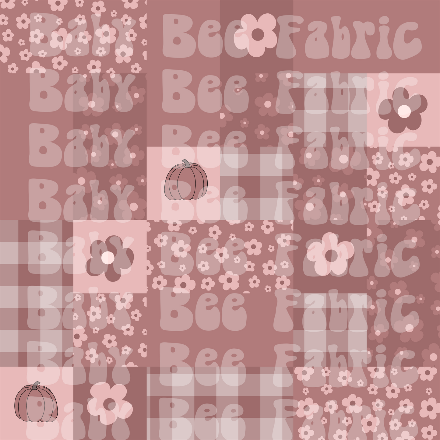 Mauve Floral Pumpkin Patchwork