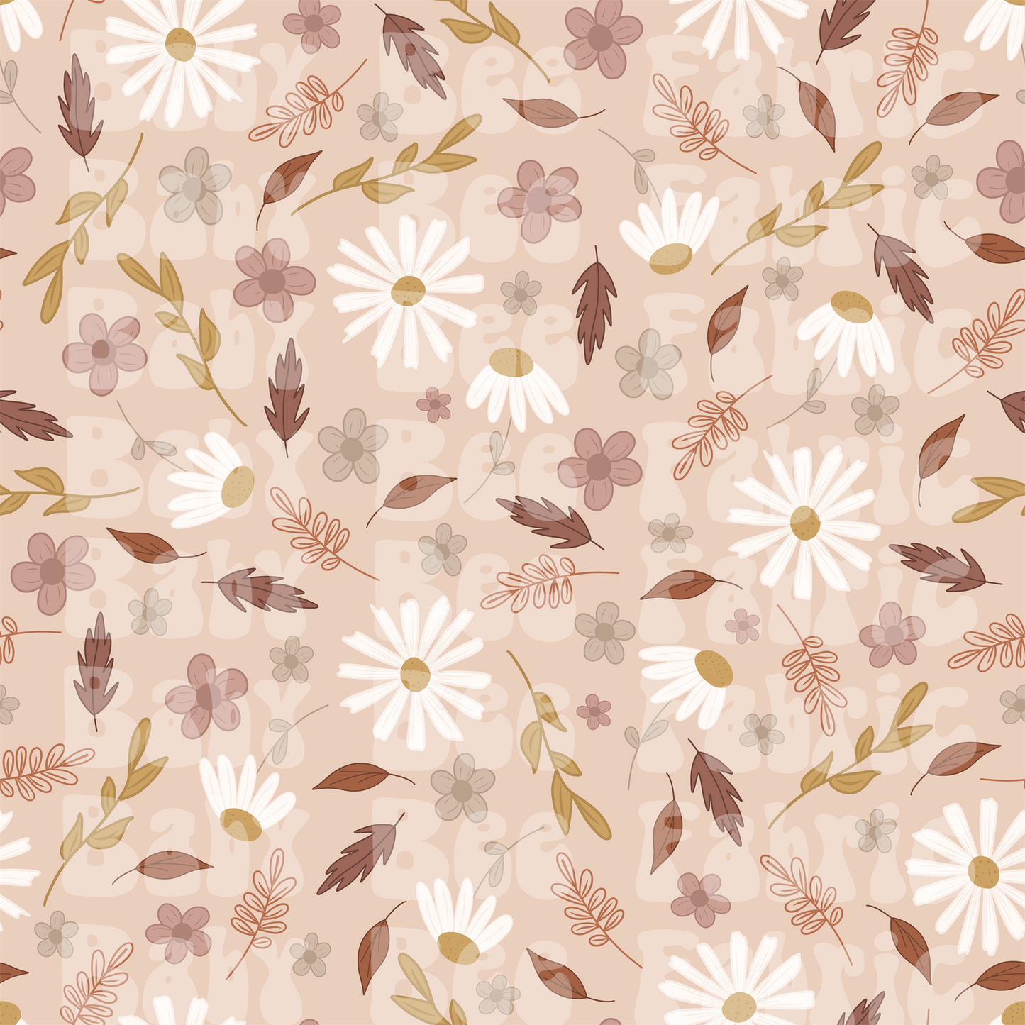 Fall Daisies and Leaves