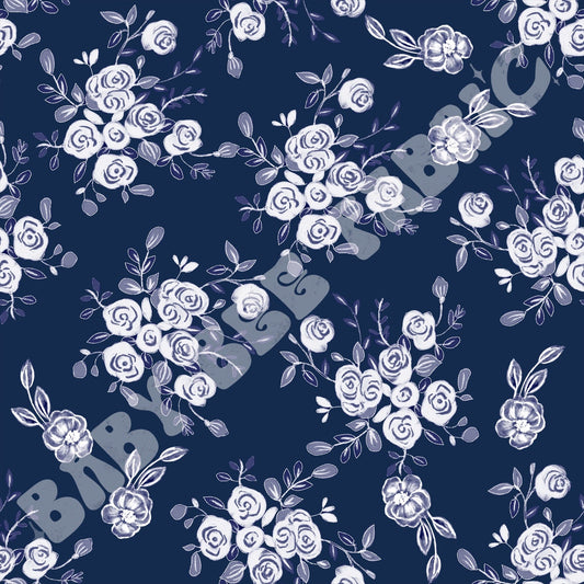 Navy Blue Floral