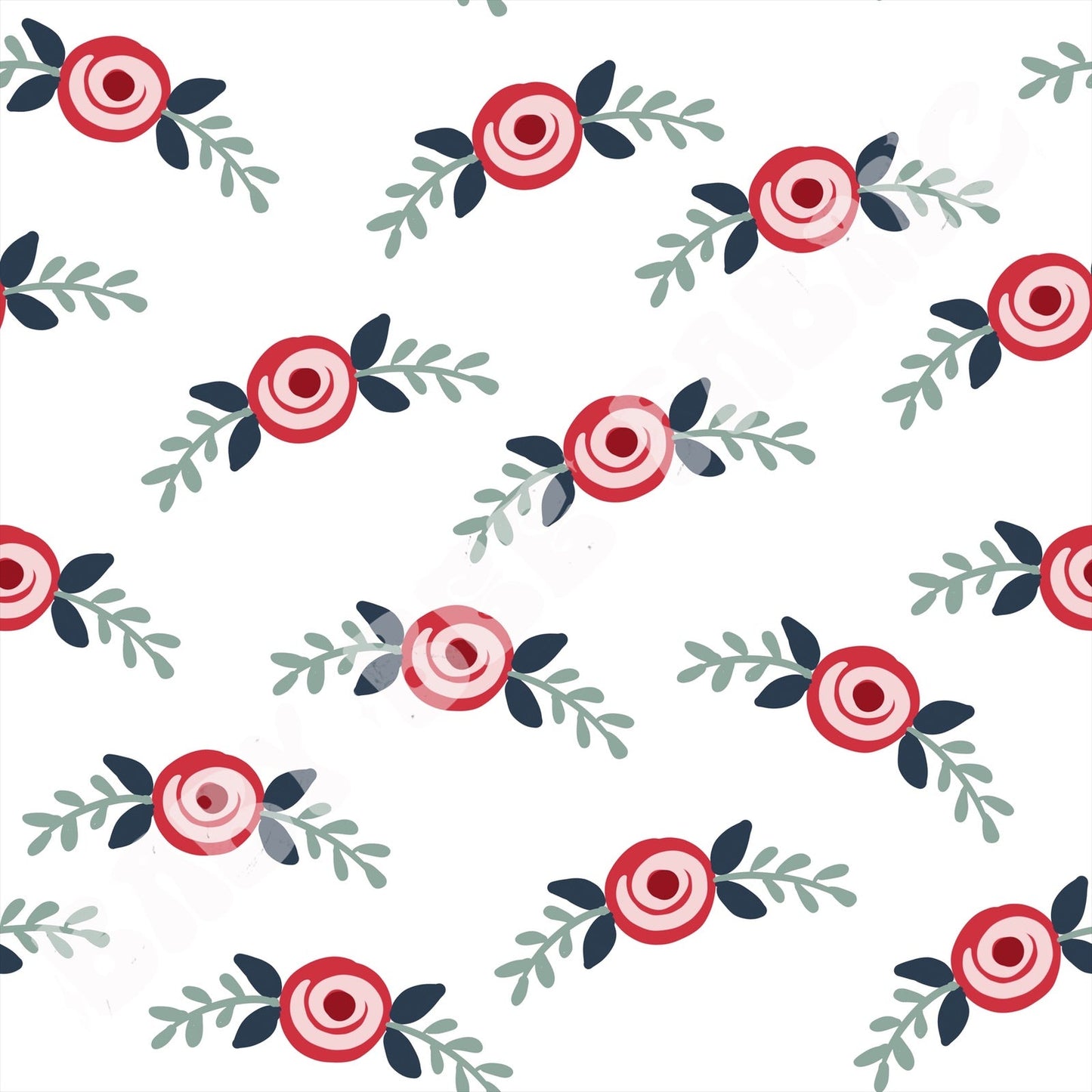 Red and White Floral