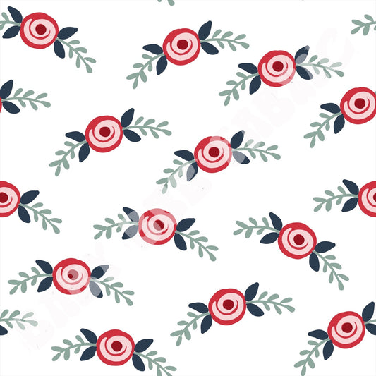 Red and White Floral