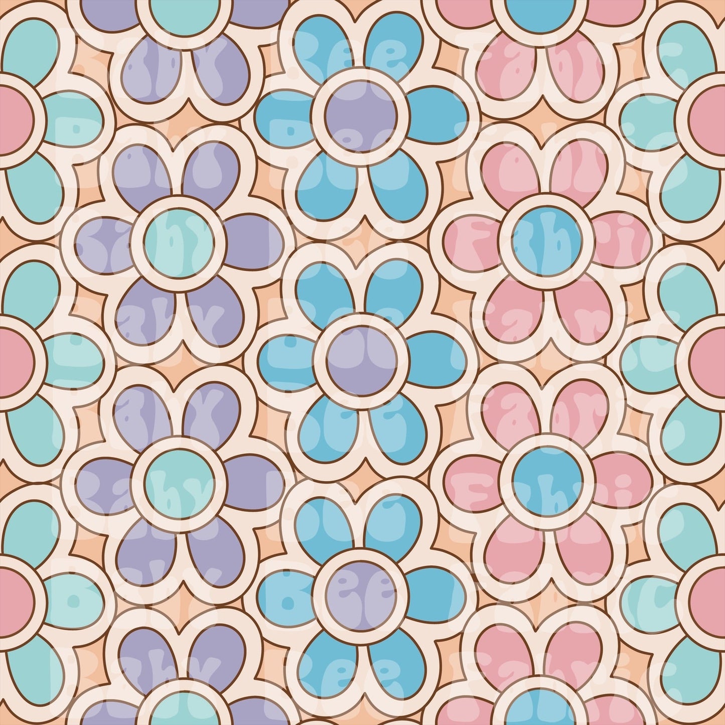 Hex Flowers Pastel