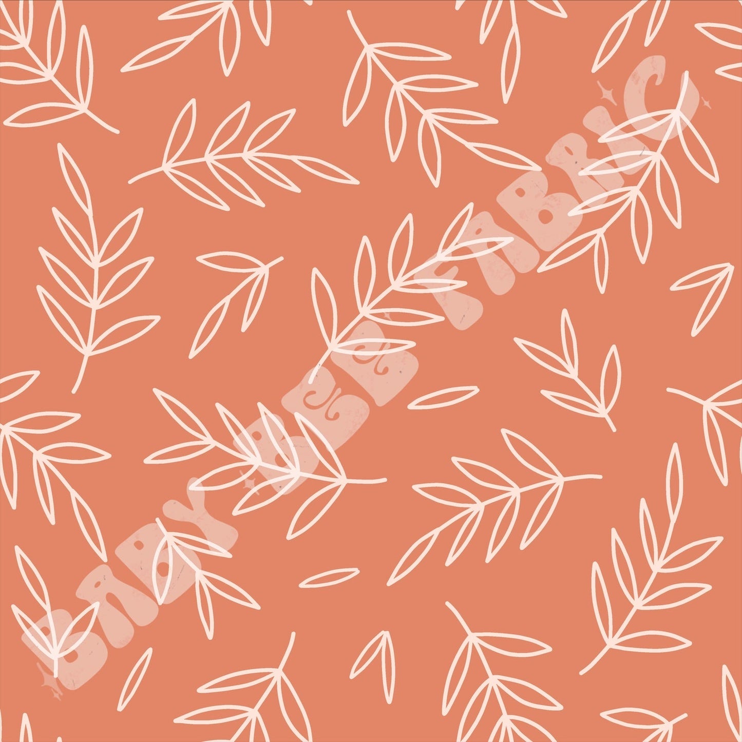 Simple Olive Branch Peach