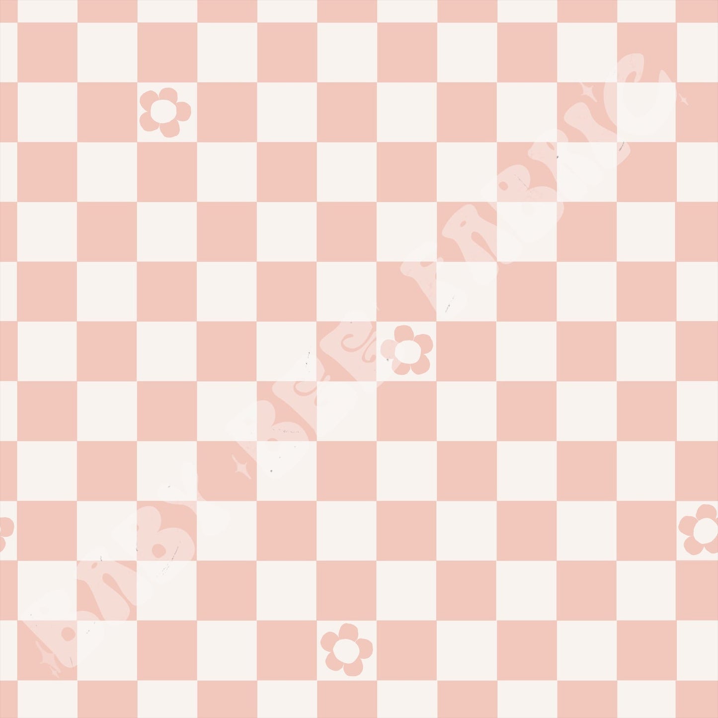 Peach Floral Check