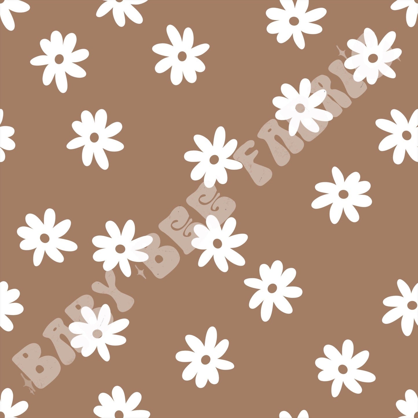 Groovy Flowers Brown