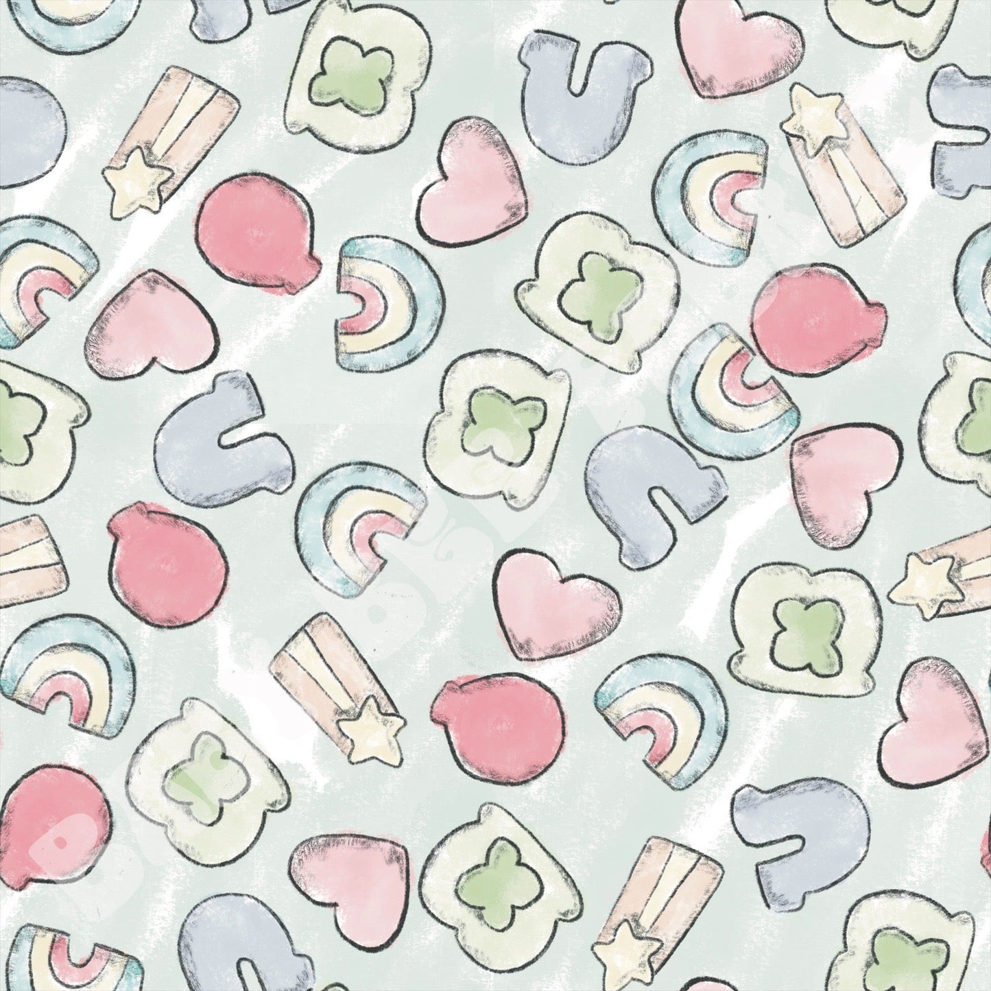 Sketched Marshmallows Blue