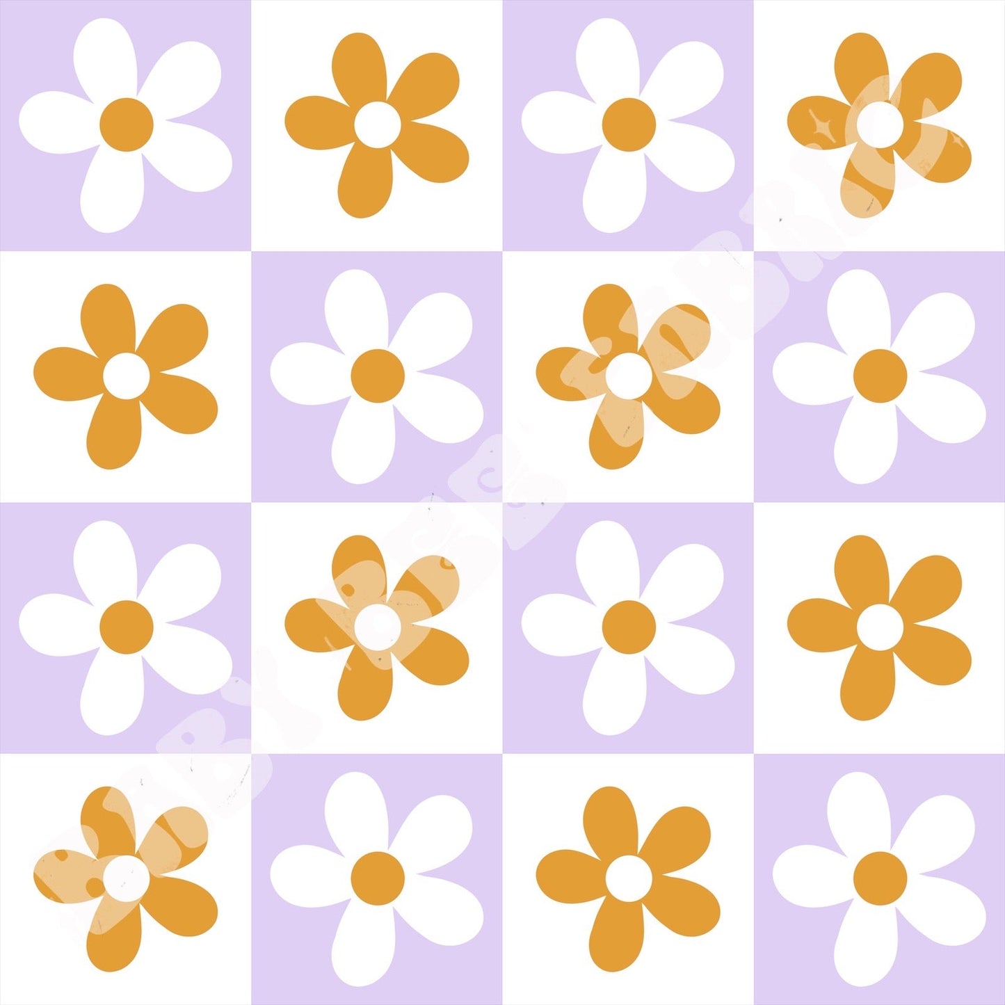Checker Floral Lilac