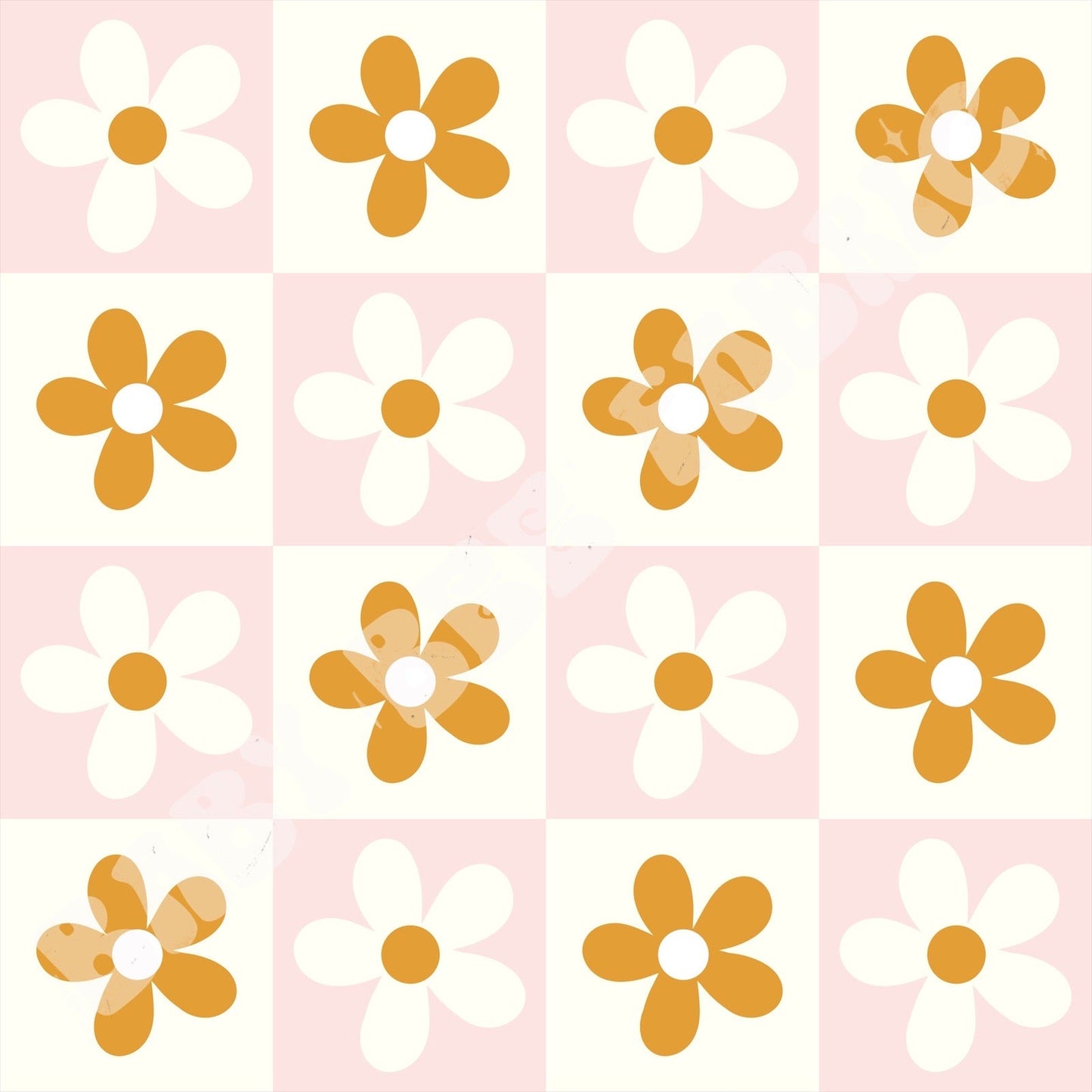 Checker Floral Pink