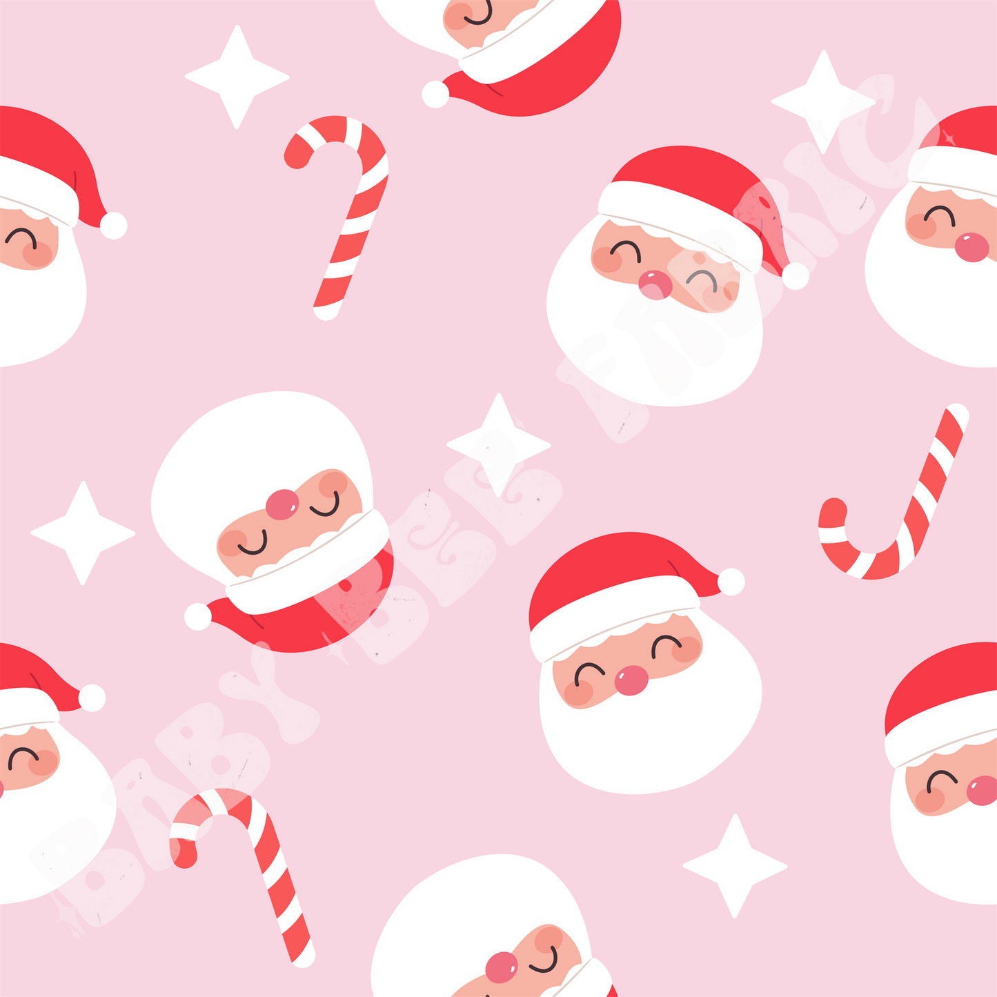 Simple Pink Santa