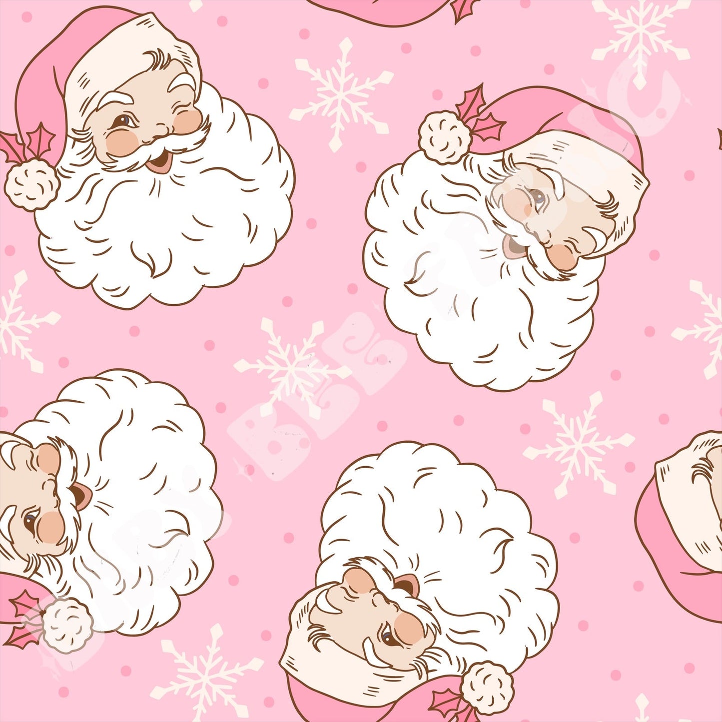 Pink Vintage Santa