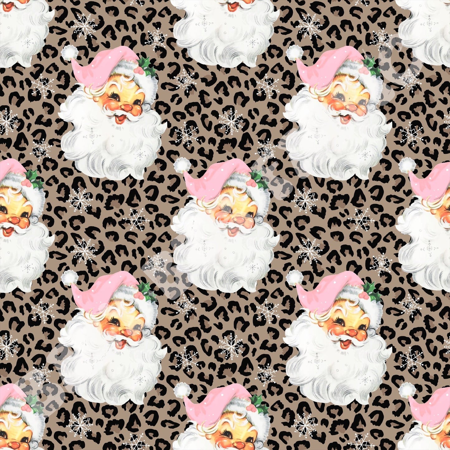 Pink Leopard Santa