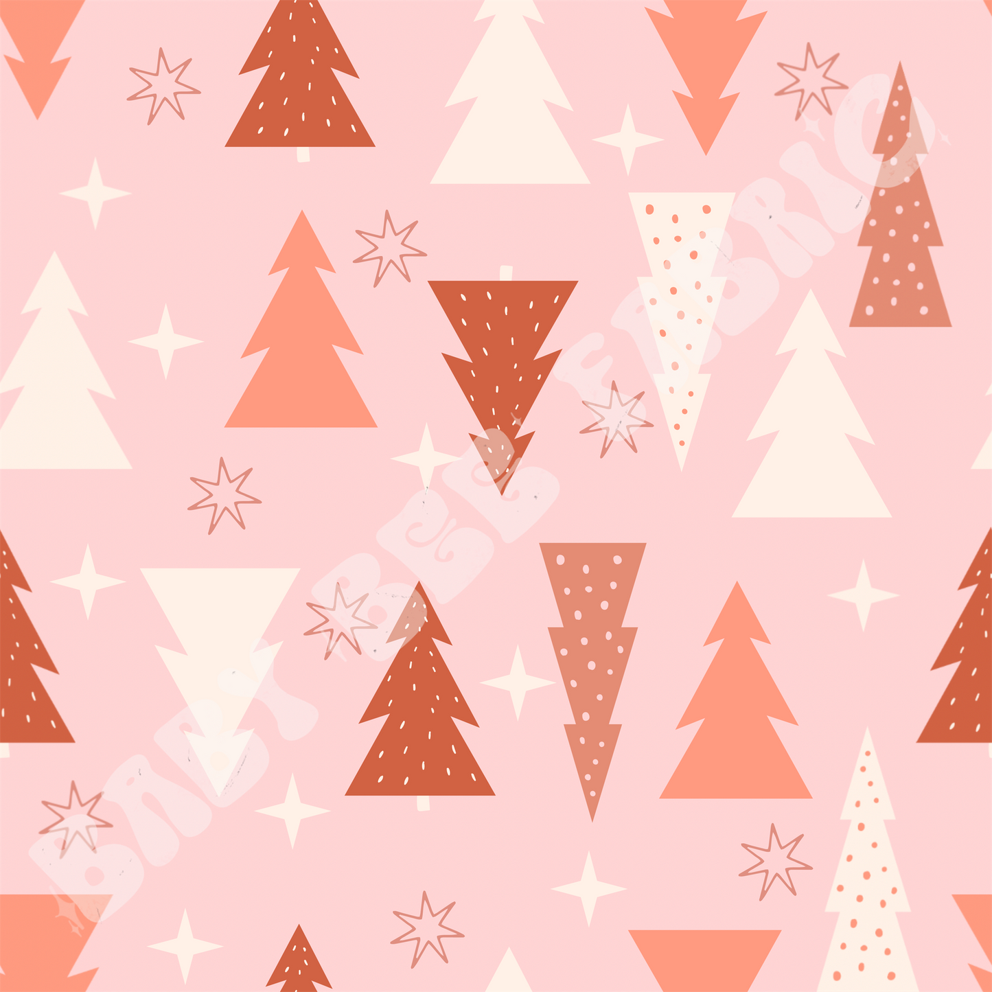 Pink Retro Christmas Trees