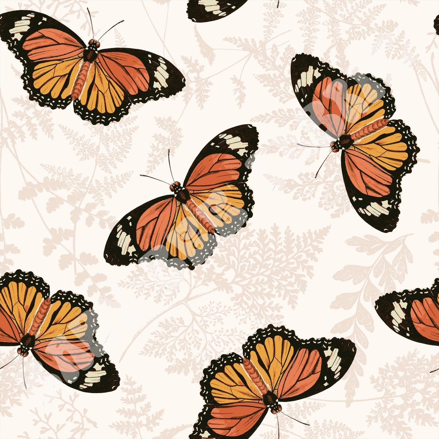 Vintage Floral Monarch