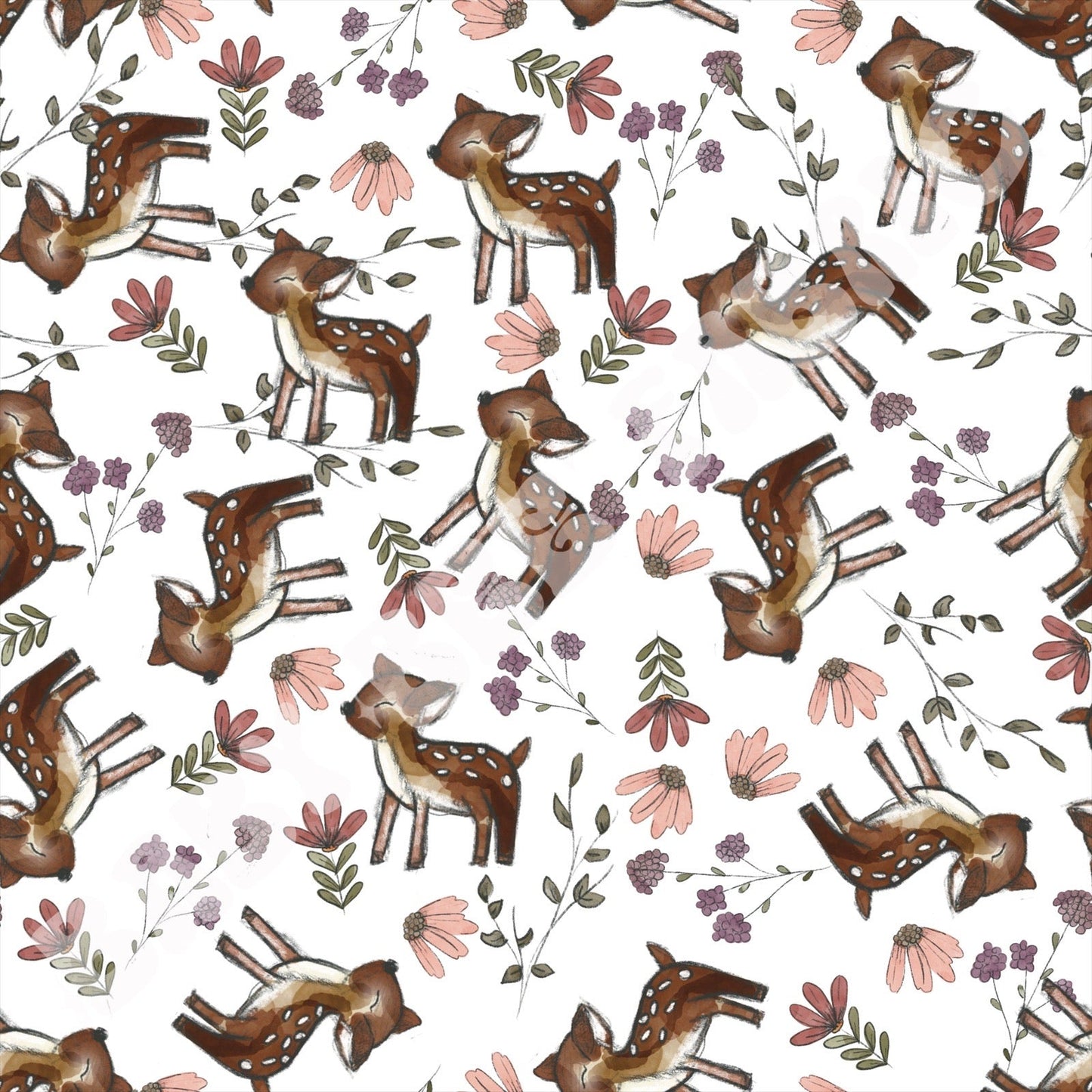 Spring Deer Watercolor