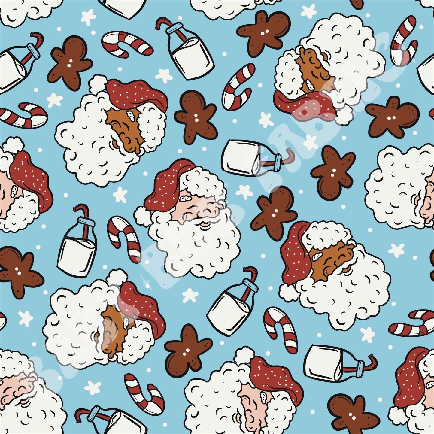 Blue Santa Milk and Cookies