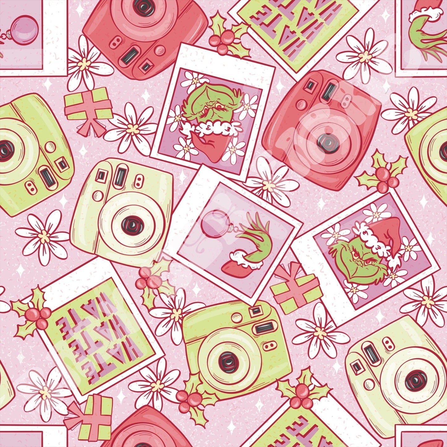 Green Christmas Polaroids