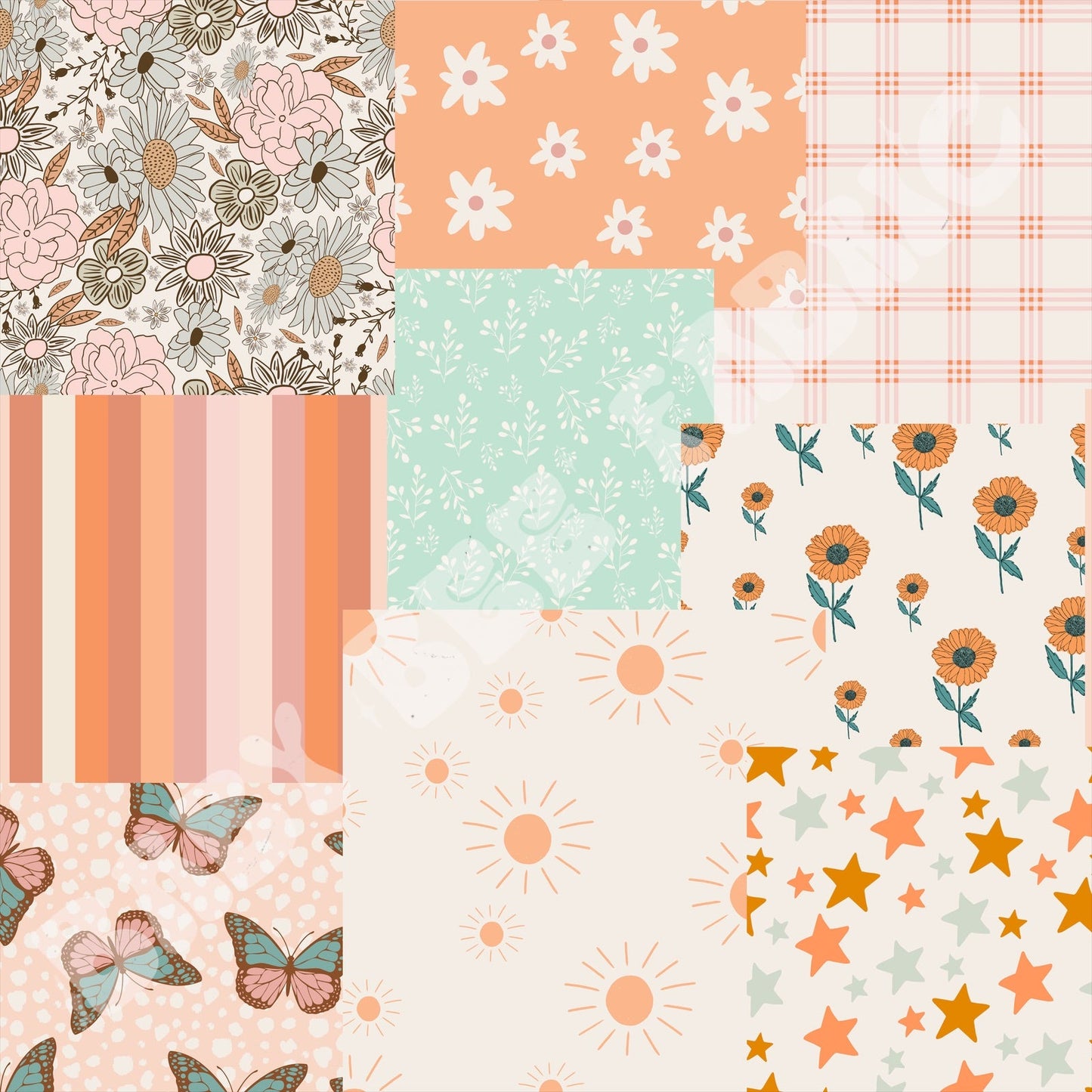 Floral Butterfly Patchwork