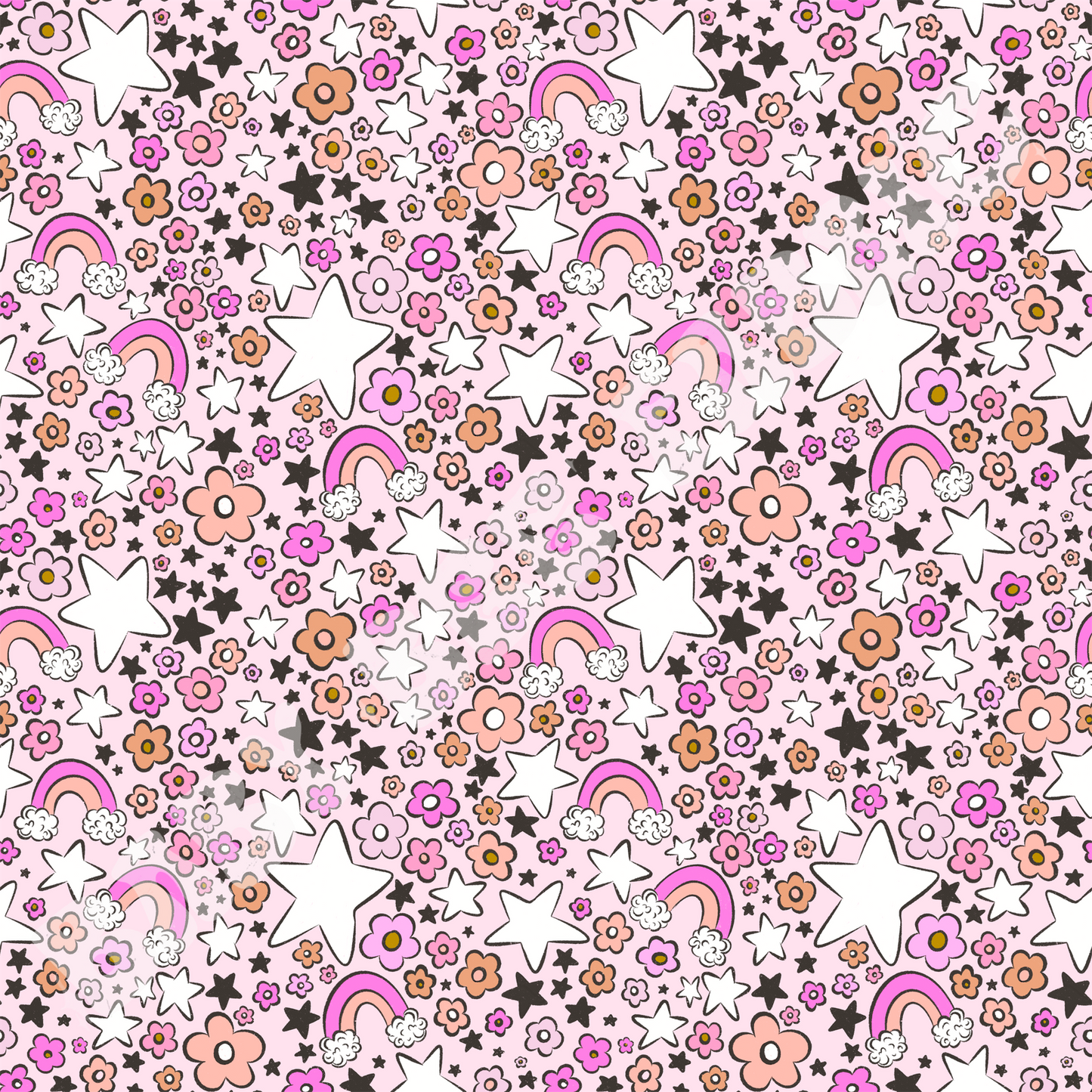 Pink Rainbow Floral