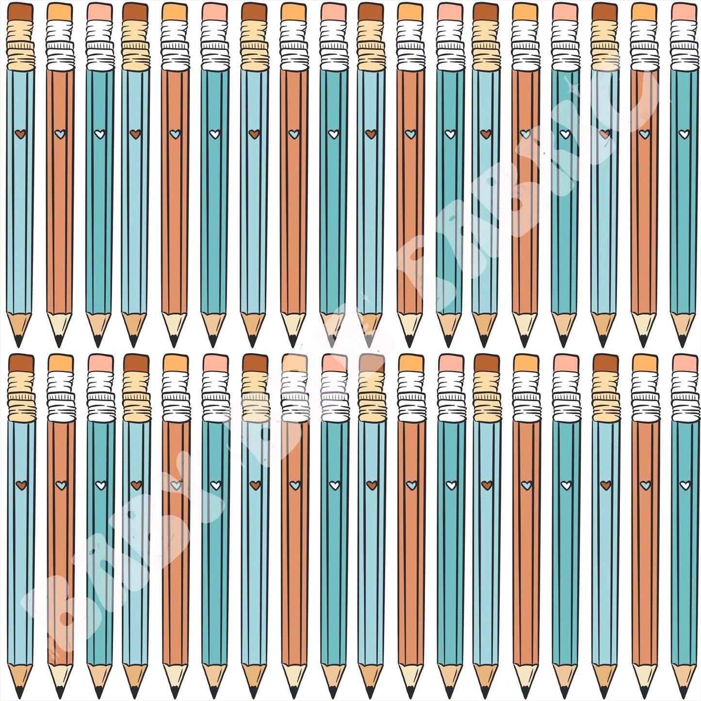 Blue Pencil Hearts