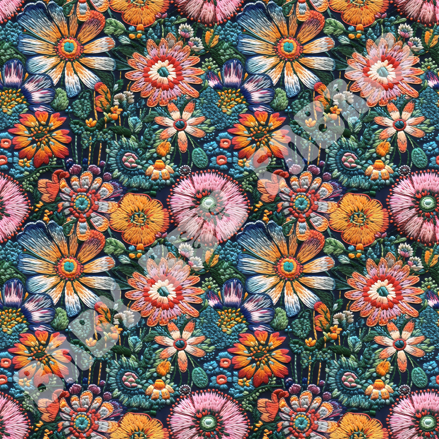 Floral Meadow Embroidery