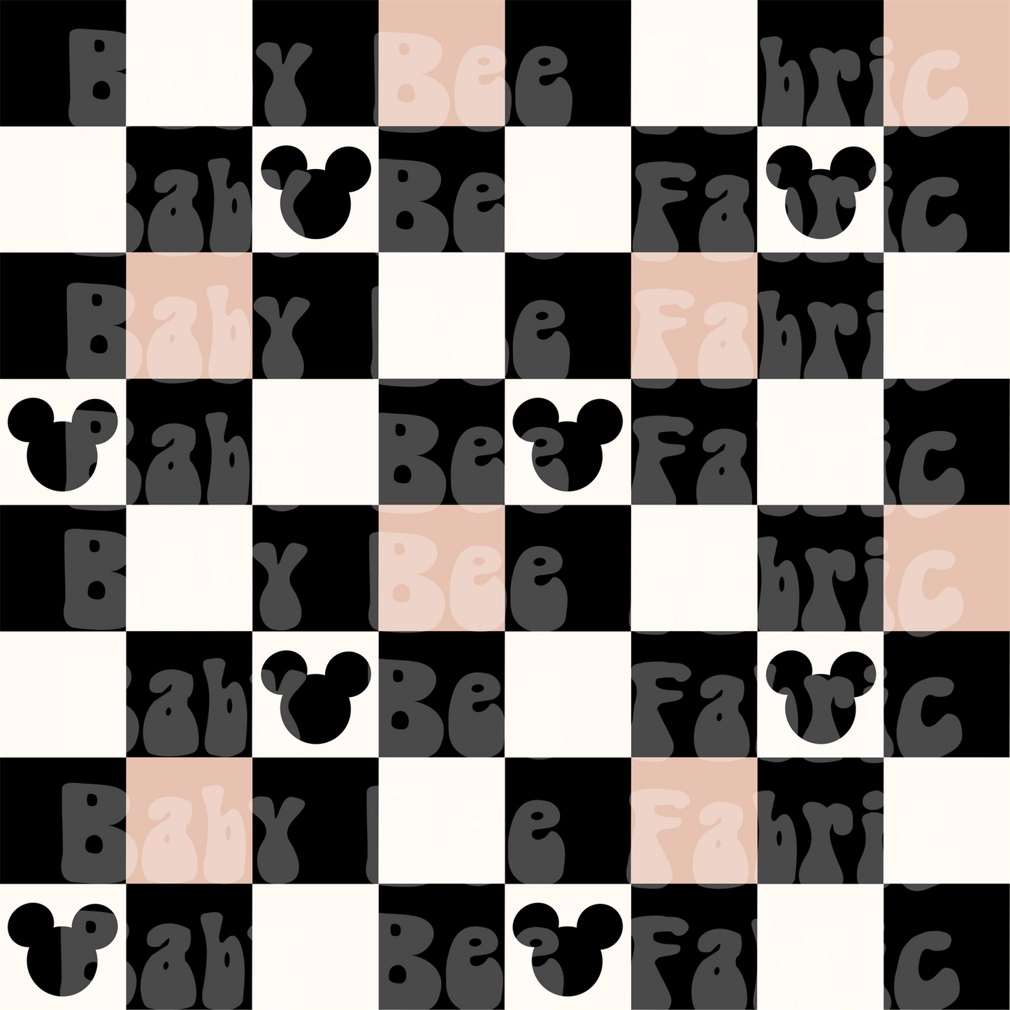 Mouse Head Check Mauve