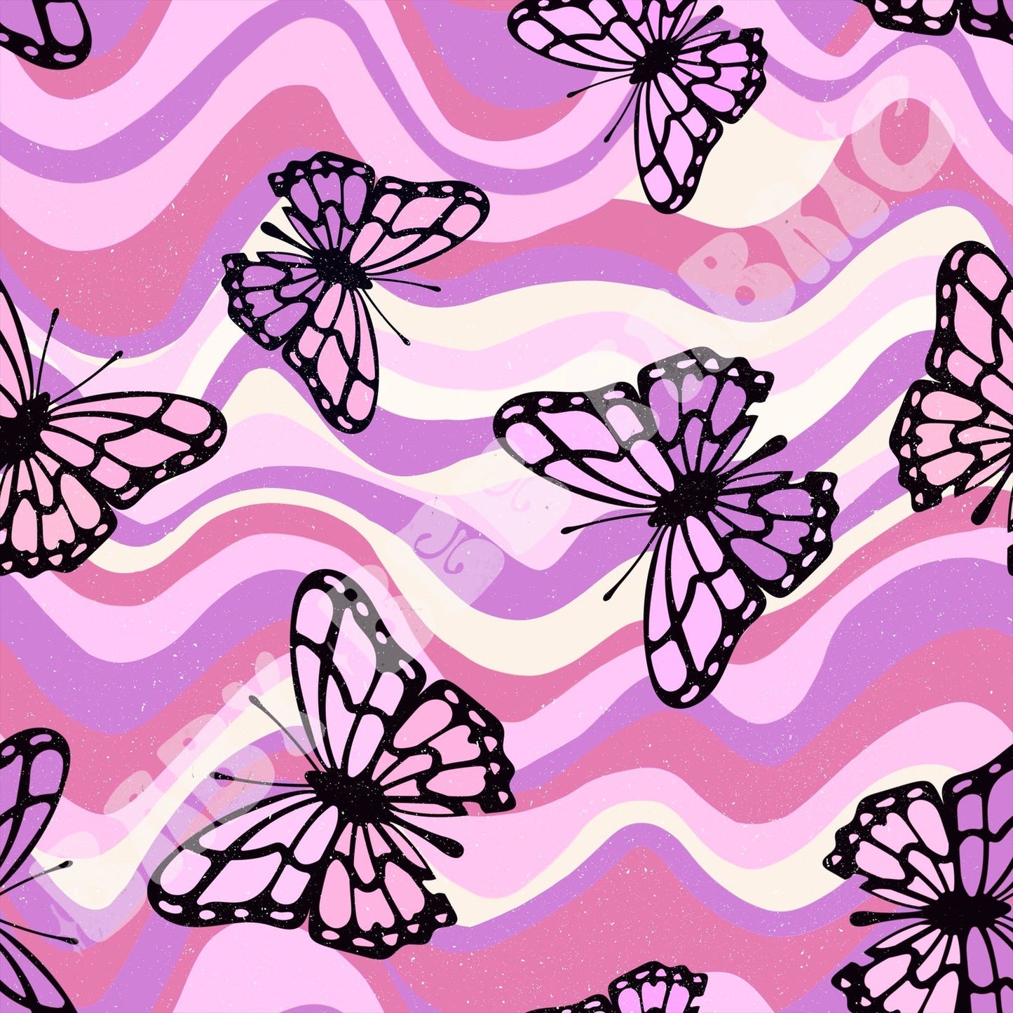 Retro Pink Butterfly