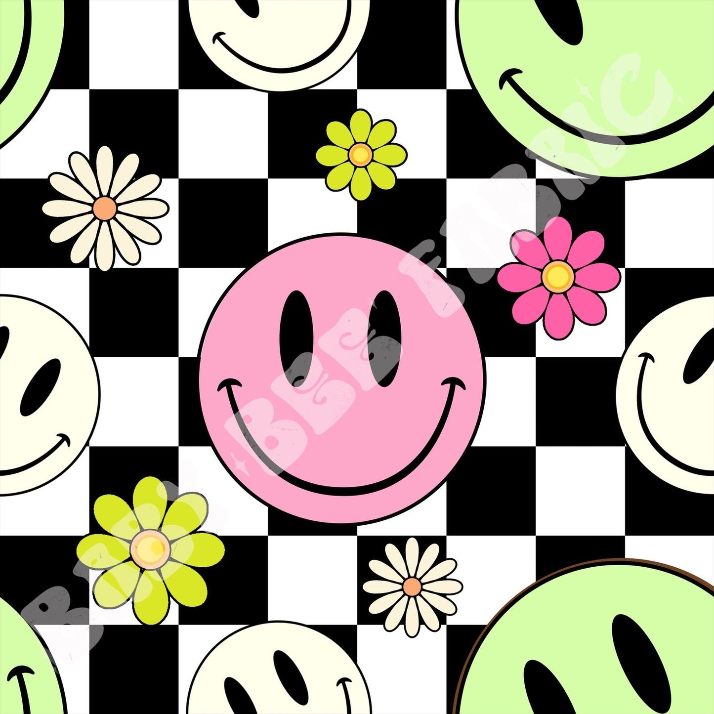 Pink & Green Smileys
