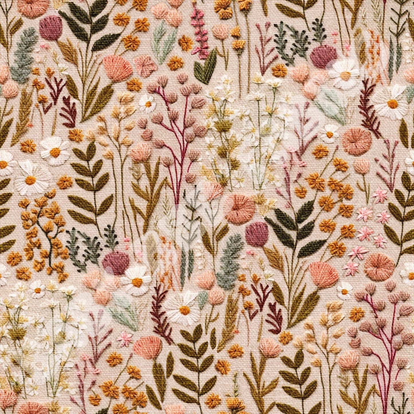 Wheat Floral Embroidery