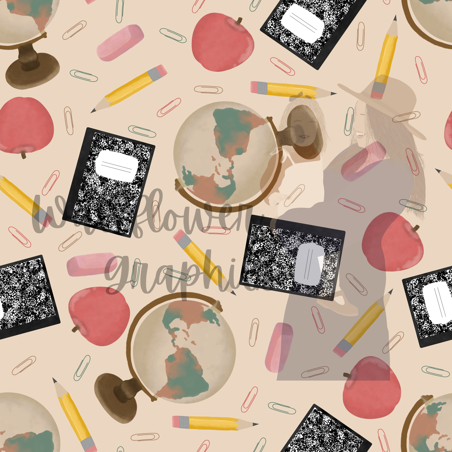 Watercolor School Supplies